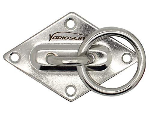Robuste Edelstahlhalterung Variosling für Sling Trainer Box-Sack, Hängematten turnringe Schlingentrainer und vieles mehr (exkl. Schrauben+Dübel)