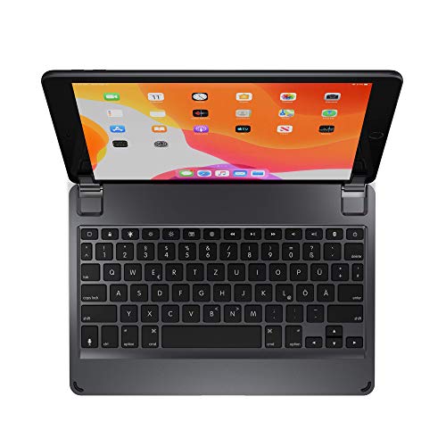Brydge Kabellose Tastatur 10.2, kompatibel zu iPad der 9. 8. und 7. Generation, Deutsche QWERTZ-Belegung, grau