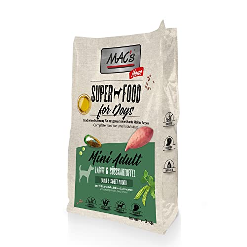 Mac's Dog Hundefutter Mono Mini Lamm Trockenfutter 3kg glutenfrei getreidefrei