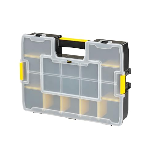 Stanley Werkzeug-Organizer Sortmaster (43.29 x 9.2 x 33.0 cm, Innenteiler anpassbar, bis zu 1024 Konfigurationen möglich, kein Verrutschen, Deckel verriegelbar) 1-94-745, Einzeln [Energieklasse A]