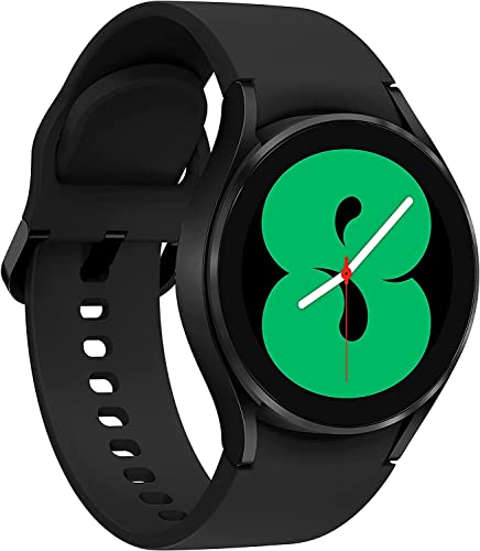 Samsung Galaxy Watch4, Runde Bluetooth Smartwatch, Wear OS, dreh-Bare Lünette, Fit-nessuhr, Fitness-Tracker, 40 mm, Black