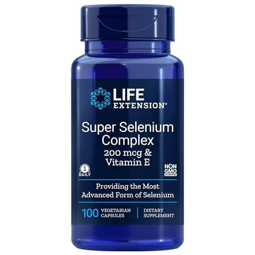Life Extension Selenium Complex & Vitamin E (Selen-Komplex), 100 vegane Kapseln, Laborgeprüft, Glutenfrei, Vegetarisch, Sojafrei, Ohne Gentechnik