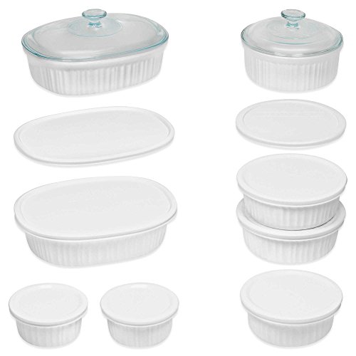 French White 18 Bakeware Set by Corningware Country Cottage