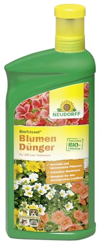 Neudorff BioTrissol BlumenDünger - Organischer Bio Universaldünger für gesunde Zimmer- und Balkonpflanzen, 1 Liter
