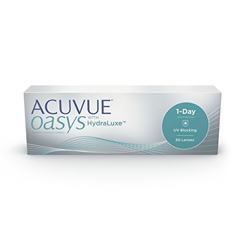 ACUVUE OASYS 1-Day Tageslinsen helfen das Gefühl von müden & trockenen Augen zu reduzieren – Tageskontaktlinsen mit -3,75 dpt und BC 8.5 – UV Schutz & angenehmes Tragegefühl – 30 Linsen