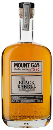 Mount Gay Black Barrel mit 43% vo. (1 x 0,7l) | Karibischer Rum von der Insel Barbados | Bis zu 7 Jahre im Whiskyfass gereift mit würzigem Bourbon Finish