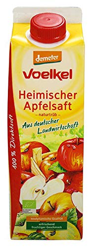 Voelkel Bio Heimischer Apfelsaft, naturtrüb, 100% Direktsaft, 6 x 1l