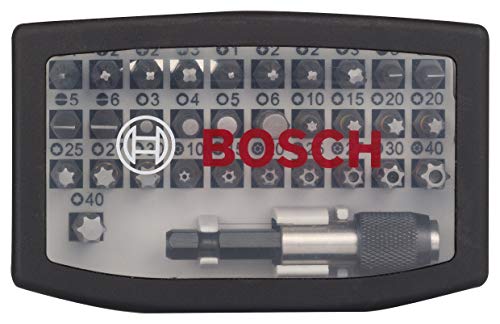 Bosch Accessories 32 tlg. Schrauberbit Set (Zubehör Bohrschrauber Schraubendreher Bitset)
