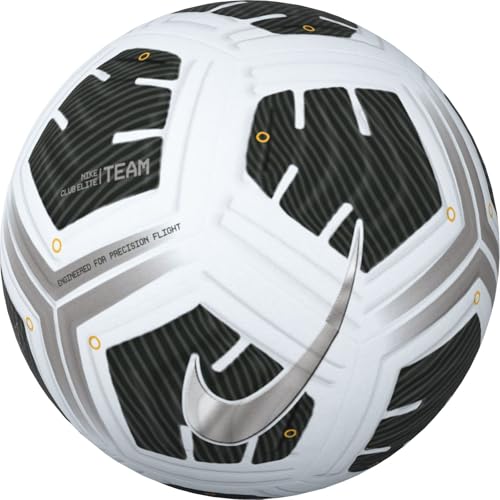 Nike Club Elite Team - Fa24 Fußbälle, White/Black/Metallic Silver, 5