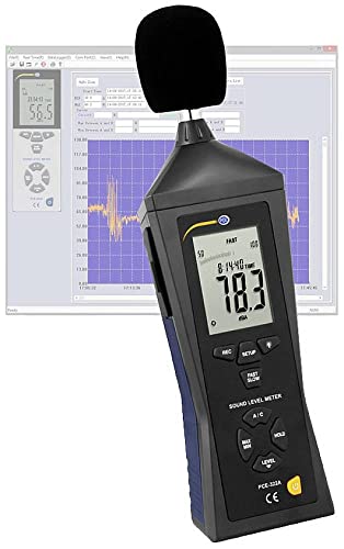 Schallpegelmessgerät PCE-322A Datenlogger/USB-Schnittstelle/Messbereich 30 130 dB/LC-Display/inkl. Software/Speicher für bis zu 32700 Messwerte