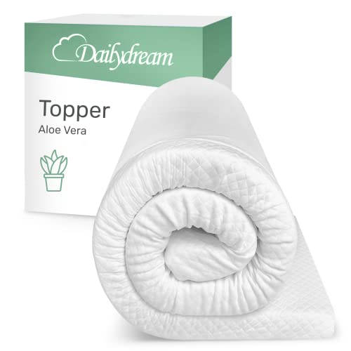 Dailydream viscoelastischer Matratzentopper “Model M“ mit Memory Foam Effekt, 140x200x5cm, Edition “Aloe Vera”
