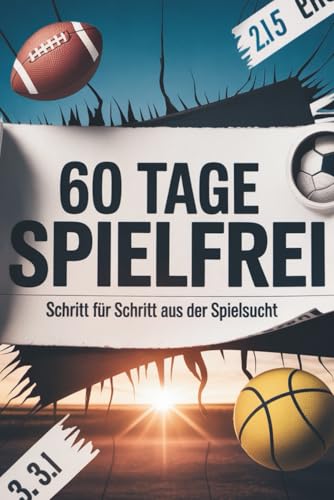 60 Tage spielfrei - Schritt für Schritt aus der Spielsucht: Dein Tagebuch gegen Spielsucht | Sportwetten und Online Casino aufhören | Motivation, ... & Notfallkoffer für ein spielfreies Leben