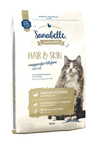 Sanabelle Hair & Skin | Katzentrockenfutter für Rassekatzen zur Unterstützung der optimalen Fellausprägung | 1 x 10 kg