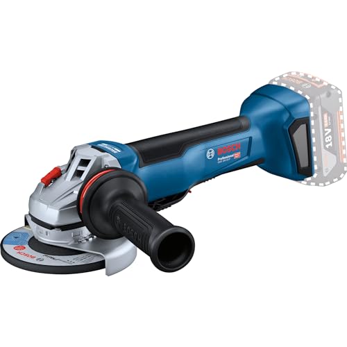 Bosch Professional 18V System Akku Winkelschleifer GWS 18V-10 P (inkl.Zusatzhandgriff, Schutzhaube, Schnellspannmutter, Aufnahmeflansch, ohne Akku/ Ladegerät)