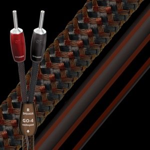AudioQuest LS-Kabel konf. GO-4 Paar 3,0 m mit BFA-Bananas silber