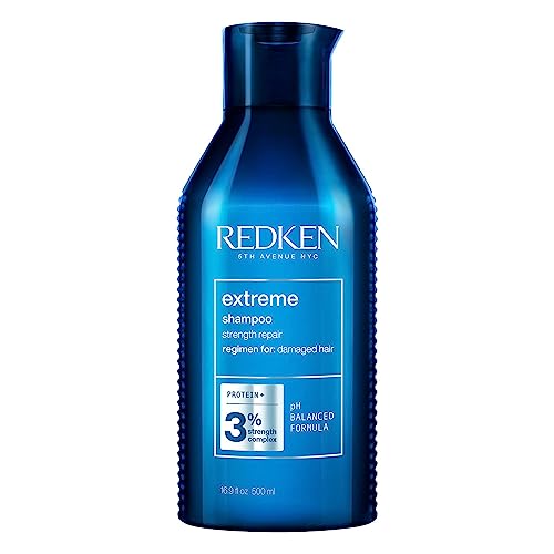 Redken Haarshampoo für sprödes und geschädigtes Haar, Anti Haarbruch, Mit Sojaproteinen, Ceramiden, Sepicap und Arginin, Extreme Shampoo, 1 x 500 ml