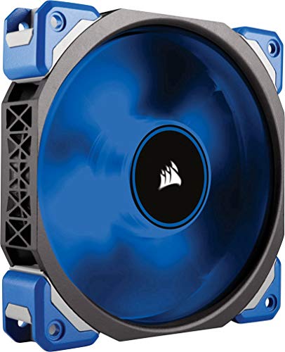 Corsair ML120 Pro LED PC-Gehäuselüfter (120 mm, mit Premium Magnetschwebetechnik, blaue LED, Single Pack) Schwarz/Blau