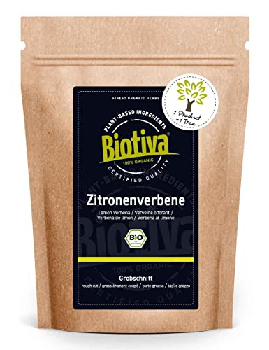 Zitronenverbene Tee 100g Bio - 100% Bio - Aloysia citrodora - vegan - ohne Zusatzstoffe - abgefüllt und zertifiziert in Deutschland (DE-Öko-005)