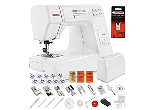 Janome HD3000 Nähmaschinen-Set mit lila Tragetasche, Janome-Spulen und Nadeln