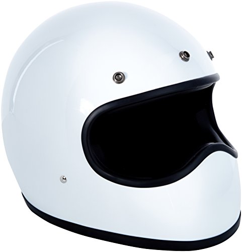 DMD 1FFS10000WH02 Racer Motorradhelm, Weiß, S