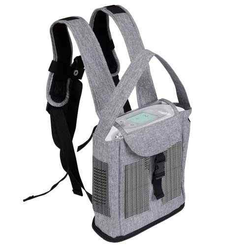 Nogsay Tragbarer Sauerstoffkonzentrator Rucksack Kompatibel mit Inogen One G3 G5 und Rove 6,Ultra leichte Sauerstoffmaschine Tragen Mesh Tasche für Reisen im Freien (Grau)