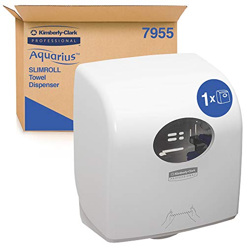 Aquarius Slimroll Papierhandtücher Rollenspender 7955 – 1 x Papiertuchspender, weiß