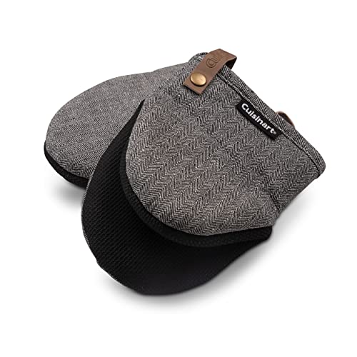 Cuisinart Mini-Handschuhe mit Fischgrätmuster aus Neopren, Holzkohle, 2er-Set