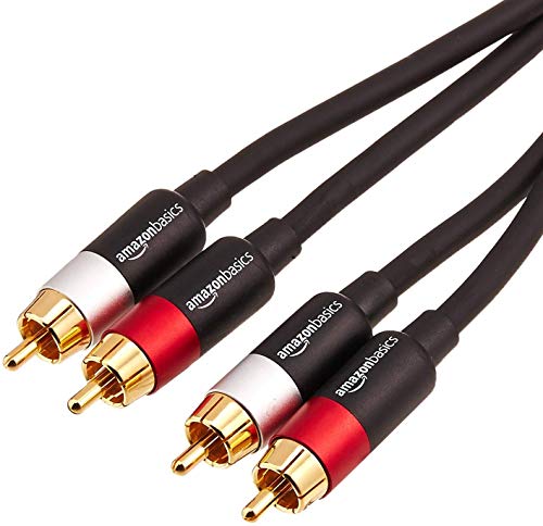 Amazon Basics 2-Stecker- bis 2-Stecker RCA - 1.2 Meter, Schwarz