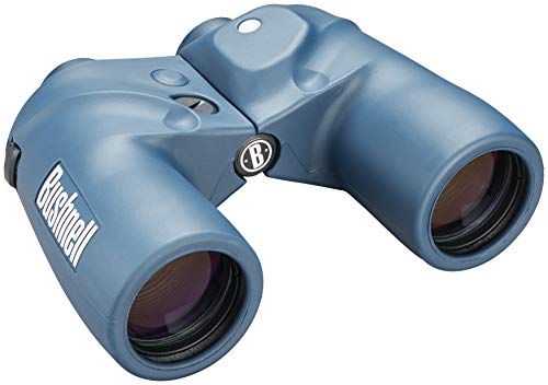Bushnell Fernglas 7x50 Marine wasserdicht, robust, perfekt für Segeln, Bootsfahrten, MIT Kompass, 137500, Blau