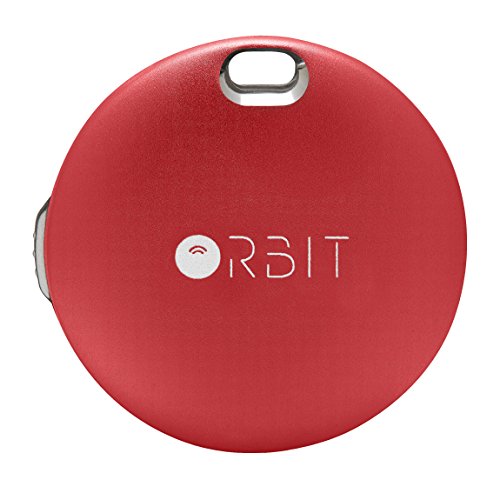 ORBIT KEYS Bluetooth Tracker - Keyfinder / Schlüsselfinder ( iOS & Android App - Smartphone Finder - Selfie Fernbedienung - Trennungsalarm ) für Schlüssel / Taschen / Kinder / Hunde / Katzen, rot