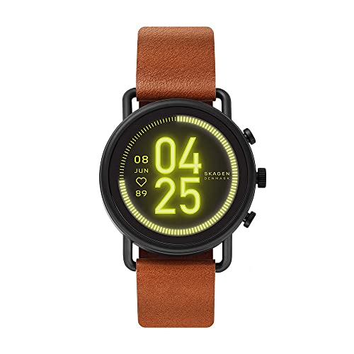 Skagen Herrenuhr-Smartwatch, Falster 3 Edelstahl-Touchscreen-Smartwatch mit Lautsprecher, Herzfrequenz-, NFC- und Smartphone-BenachrichtigunGen SKT5201