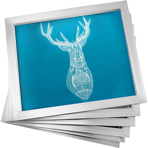 VEVOR Siebdruck Rahmen Sieb 6 Stücke 50x60cm Siebdruckrahmen Aluminium Nylon und Teflon Maschenmaterial Langlebig und Sicher Siebdruckset 160 Maschenzahl Siebrahmen Druckrahmen Siebdruck Textildruck