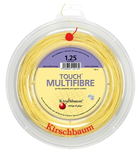 Kirschbaum Spule Touch MultiFiber Tennissaiten, MF125-100, Natur, 1.25mm/17-Gauge
