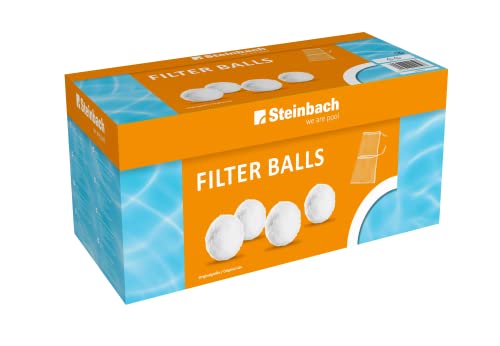 Steinbach Filter Balls – 040050 – Reinigende Filterbälle für Pools – Kompatibel mit allen handelsüblichen Sandfilteranlagen – 700 g – Steinbach Verpackung