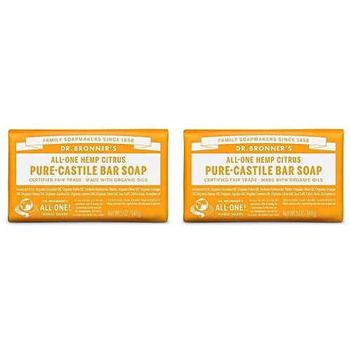Dr. Bronner's Citrus Bar Seife aus biologischen Inhaltsstoffen 140 g (Packung mit 2)