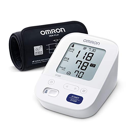 OMRON X3 Comfort - Automatisches Oberarm-Blutdruckmessgerät, 'Gut' in Stiftung Warentest 09/2020, klinisch validiert, auch für Diabetiker und Schwangere, Intelli Wrap Manschette - sichere Anwendung