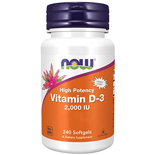 Now Foods, Vitamin D3 Depot, 2.000IU, Cholecalciferol, Hochdosiert, 240 Weichkapseln, Laborgeprüft, Sojafrei, Glutenfrei, Ohne Gentechnik