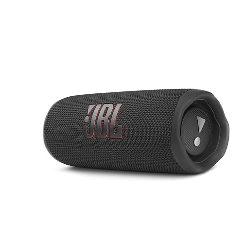 JBL Flip 6 Bluetooth Box in Schwarz – Wasserdichter, tragbarer Lautsprecher mit 2-Wege-Lautsprechersystem für kraftvollen Sound – Bis zu 12 Stunden kabellos Musik abspielen