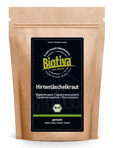 Biotiva Hirtentäschelkraut geschnitten Bio - Tee - 250g - Abgefüllt und kontrolliert in Deutschland (DE-ÖKO-005)