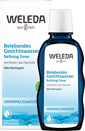 WELEDA Bio Belebendes Gesichtswasser, erfrischendes Naturkosmetik Tonikum gegen unreine Haut und zur Verfeinerung des Hautbildes, Gesichtsreinigung für jeden Hauttyp geeignet (1 x 100 ml)