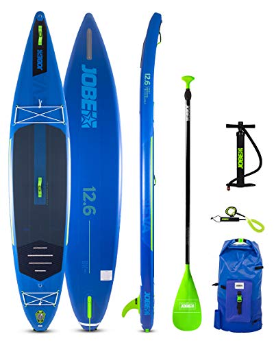 Jobe Aero Neva 12';6 Aufblasbares SUP Stand Up Paddle Boarding Paket - Board, Tasche, Pumpe & Paddel - wasserdicht sprühfest