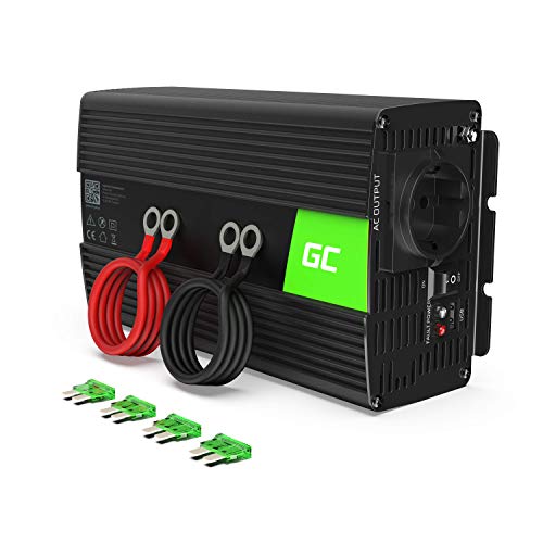 Green Cell® 1000W/2000W 12V auf 230V Reiner Sinus Volt kfz Spannungswandler Wechselrichter Konverter Pure Sine Wave Power Solar Inverter DC AC Umwandler Stromwandler Wohnwagen Auto Autoladegerät
