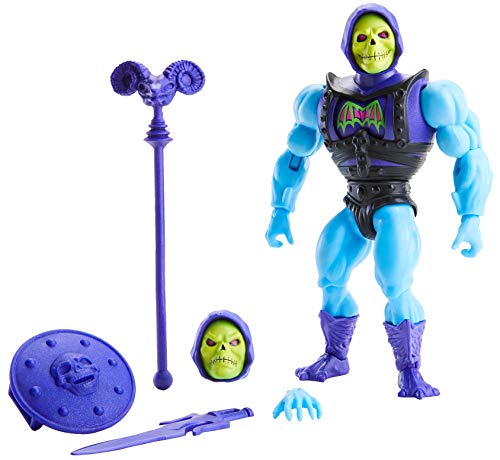 Masters of the Universe GVL77 - Origins Skeletor Deluxe-Actionfigur, ca. 14 cm große Actionfigur, Figuren zum Spielen und Sammeln, Geschenk für 6- bis 10-Jährige und erwachsene Sammler