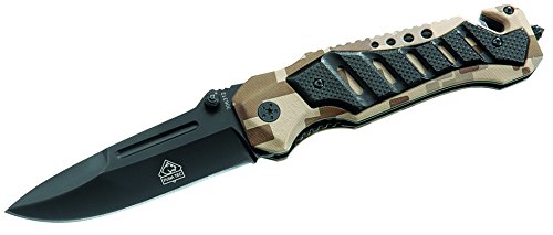 Puma TEC Messer Einhand-Rettungsmesser Schlagdorn Länge geöffnet: 21.0cm, grau, M