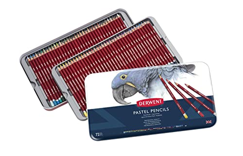 Derwent Pastellstifte, Zeichnen & Ausmalen, 72er-Set, Ideal zum Mischen & Färben, Professionelle Qualität, 32996