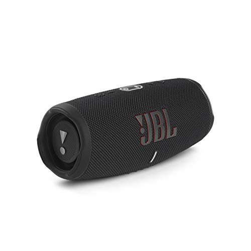 JBL Charge 5 Bluetooth-Lautsprecher in Schwarz – Wasserfeste, portable Boombox mit integrierter Powerbank – Eine Akku-Ladung für bis zu 20 Stunden kabellosen Musikgenuss