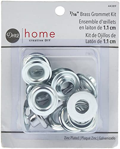 Dritz Home 44389 Ösen-Set, 10 Sets mit Werkzeug, 7/16 Zoll, Messing verzinkt