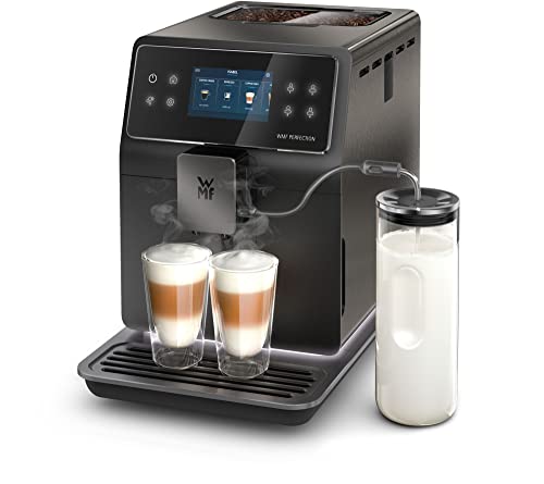WMF Perfection 890L Kaffeevollautomat mit Milchsystem, 18 Getränkespezialitäten, Double Thermoblock, Edelstahl-Mahlwerk, Nutzerprofil, 1l Milchbehälter