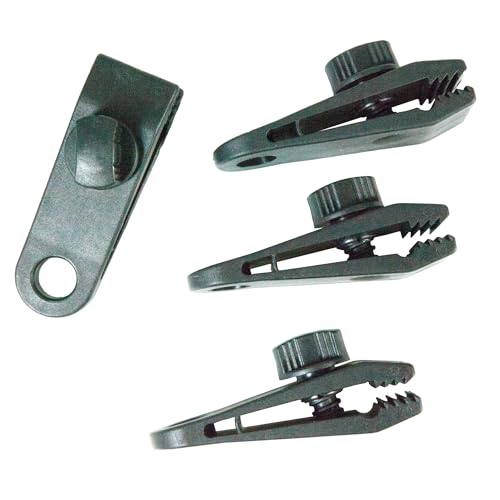 Windhager Planenclip, Halterung Spanner Befestigungsclip für Plane Zelt Gewebeplane Set 8 teilig, schwarz, 8,3 x 2,6 x 2,8 cm, 07010