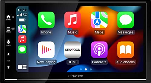 KENWOOD DMX7722DABS - 17,3 cm (6,8') Digital Media AV-Receiver mit Wireless CarPlay & Android Auto (4x50W, DAB+/UKW, BT, 3X Pre-Out 2,5V, USB, iPod/iPhone Control)